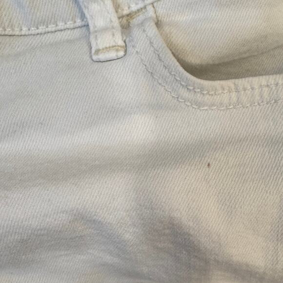 Hollister Y2K Low Rise Denim Micro Mini Shorts White Size 5 Waist 27 - Picture 4 of 4